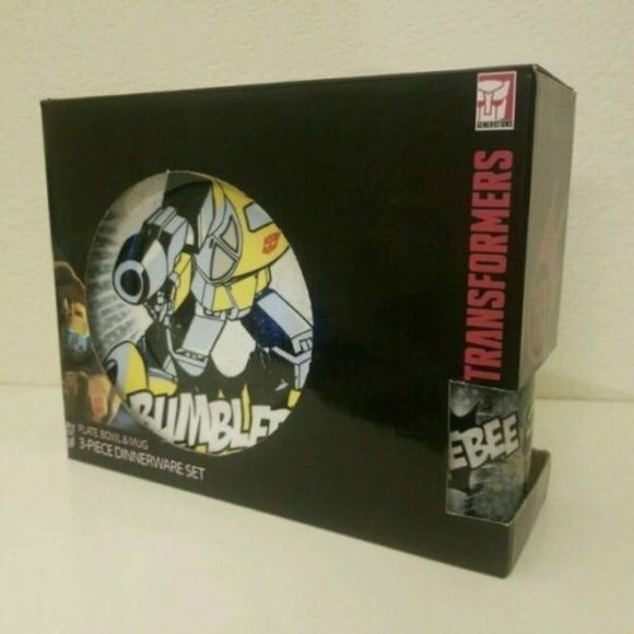 3-Piece Hasbro Transformers Bumblebee Dinner Set - Picture 3 of 6